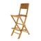 Set of 2 Brown Teak Wood Traditional Outdoor Bar Stool, 18" x 45"